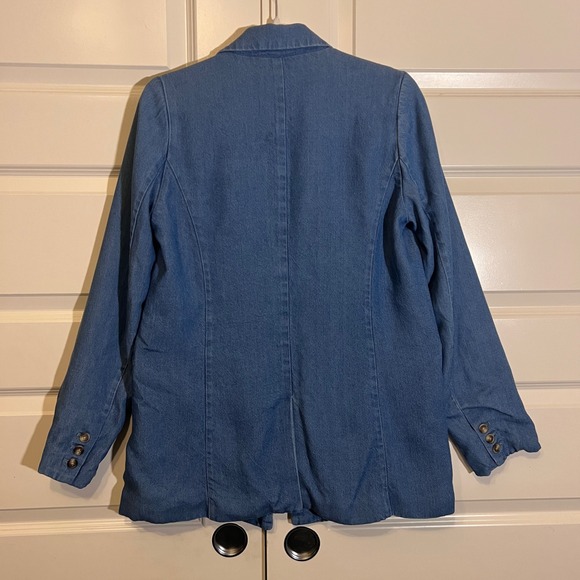 Sundance Oaklee Denim Double Breasted Blazer Jacket, Women's Size S - Picture 5 of 14